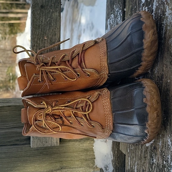 VINTAGE L.L. Bean MAINE Hunting Boot USA Made 6 Eyelet Leather Women's Size 8M - Picture 1 of 16